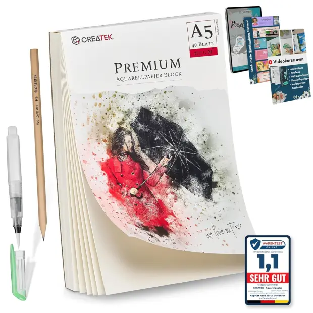 Aquarellpapier A5 von CreaTek