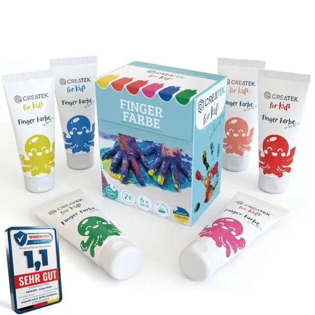 Fingerfarben in Tuben von CreaTek