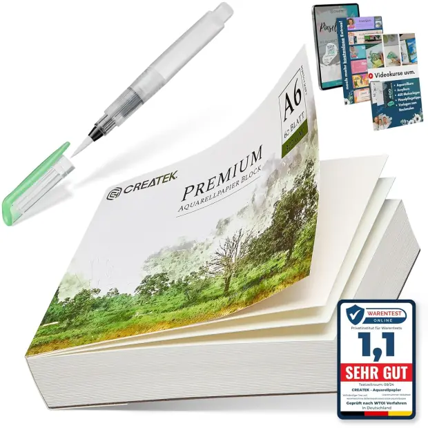 Aquarellpapier A6 von CreaTek