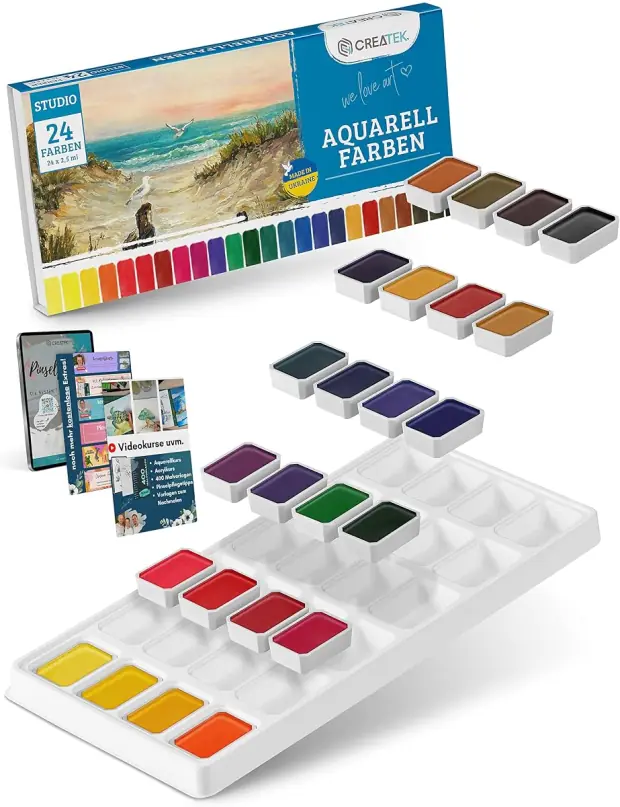 Aquarellfarben Studio 24 von CreaTek